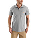 Carhartt Force Cotton Delmont Pocket Heather Grey Polo Heren Carhartt Force Cotton Delmont Pocket Heather Grey Polo Heren