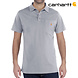 Carhartt Force Cotton Delmont Pocket Heather Grey Polo Heren Carhartt Force Cotton Delmont Pocket Heather Grey Polo Heren