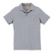 Carhartt Force Cotton Delmont Pocket Heather Grey Polo Heren Carhartt Force Cotton Delmont Pocket Heather Grey Polo Heren