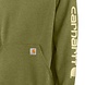 Carhartt Sleeve Logo True Olive Heather Hooded Sweatshirt Heren Carhartt Sleeve Logo True Olive Heather Hooded Sweatshirt Heren