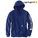 Carhartt Sleeve Logo Scout Blue Heather Hooded Sweatshirt Heren Carhartt Sleeve Logo Scout Blue Heather Hooded Sweatshirt Heren