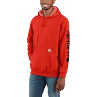 Carhartt Sleeve Logo Currant Heather Hooded Sweatshirt Heren