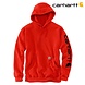 Carhartt Sleeve Logo Currant Heather Hooded Sweatshirt Heren Carhartt Sleeve Logo Currant Heather Hooded Sweatshirt Heren