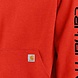 Carhartt Sleeve Logo Currant Heather Hooded Sweatshirt Heren Carhartt Sleeve Logo Currant Heather Hooded Sweatshirt Heren