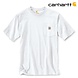 Carhartt Dearborn Pocket Shortsleeve White T-Shirt Heren Carhartt Dearborn Pocket Shortsleeve White T-Shirt Heren