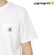 Carhartt Dearborn Pocket Shortsleeve White T-Shirt Heren Carhartt Dearborn Pocket Shortsleeve White T-Shirt Heren