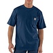 Carhartt K87 Pocket Short Sleeve Dark Cobalt Blue Heather T-Shirt Heren Carhartt K87 Pocket Short Sleeve Dark Cobalt Blue Heather T-Shirt Heren