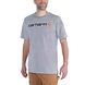 Carhartt Core Logo Heather Grey T-Shirt Heren Carhartt Core Logo Heather Grey T-Shirt Heren