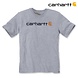 Carhartt Core Logo Heather Grey T-Shirt Heren Carhartt Core Logo Heather Grey T-Shirt Heren