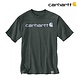 Carhartt Core Logo Elm Heather T-Shirt Heren Carhartt Core Logo Elm Heather T-Shirt Heren