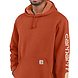 Carhartt Sleeve Logo Jasper Heather Hooded Sweatshirt Heren Carhartt Sleeve Logo Jasper Heather Hooded Sweatshirt Heren