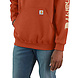 Carhartt Sleeve Logo Jasper Heather Hooded Sweatshirt Heren Carhartt Sleeve Logo Jasper Heather Hooded Sweatshirt Heren