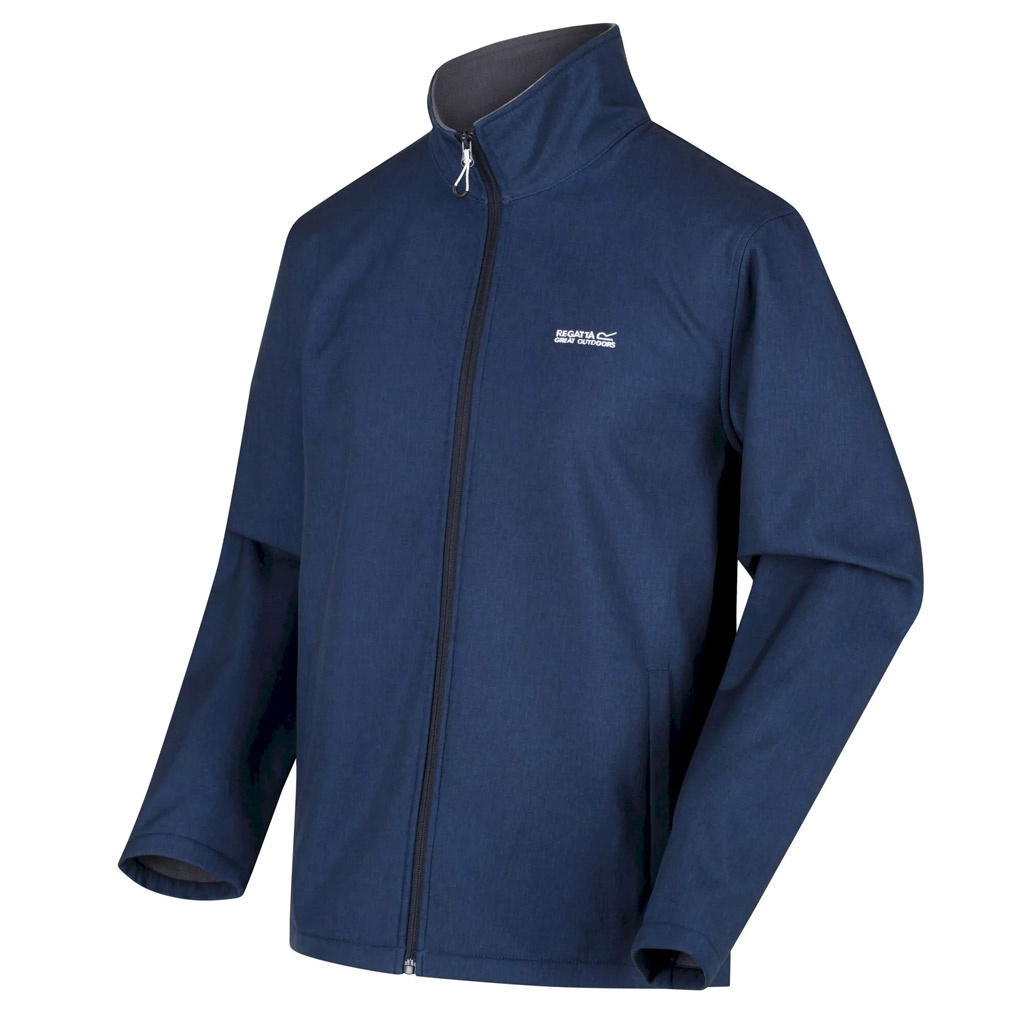 Cera V Navy Marl Softshell Jas Heren