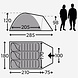 Kampa Brighton 3 Grijs Tent Kampa Brighton 3 Grijs Tent