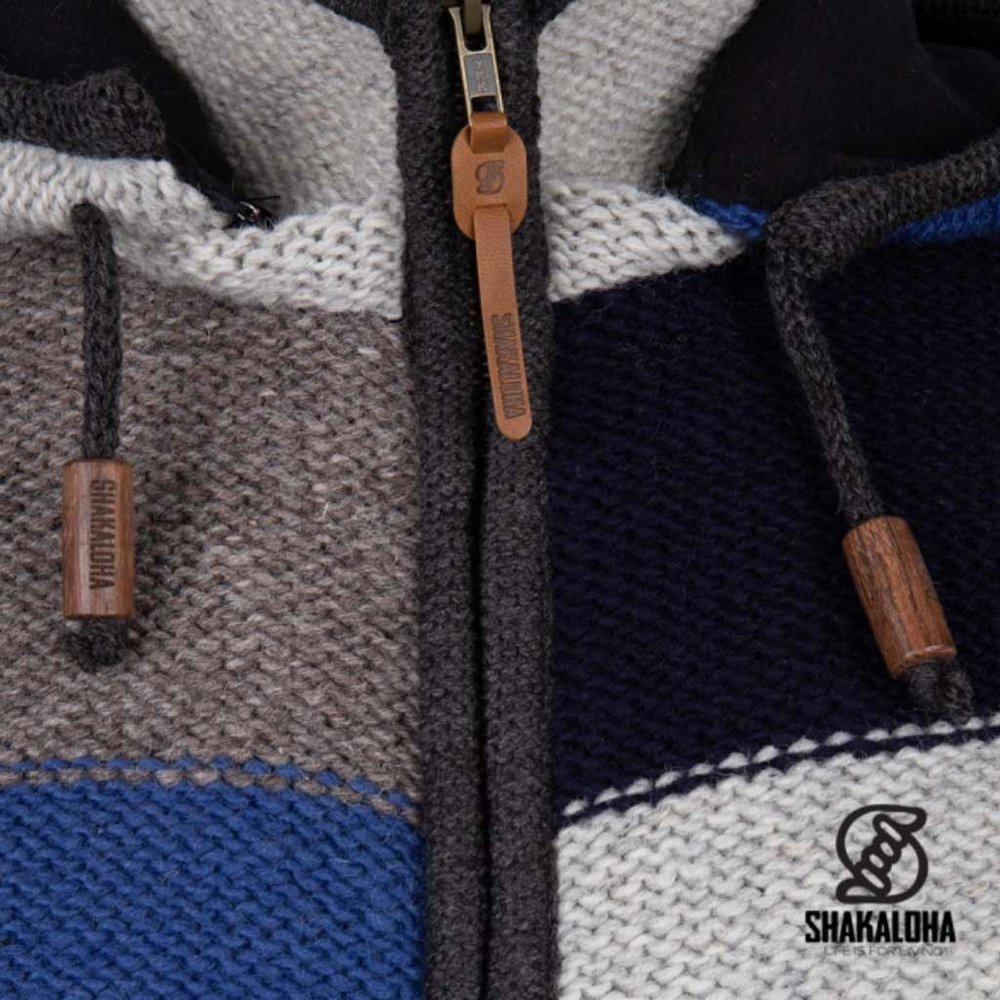 Shakaloha Revpatch Zip Hood Navy Blue Nepal Vest Heren Shakaloha Revpatch Zip Hood Navy Blue Nepal Vest Heren