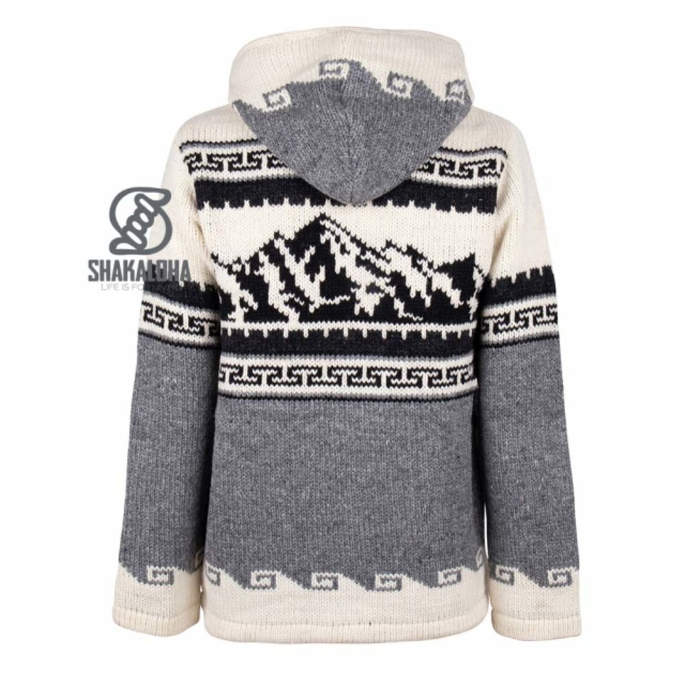 Shakaloha Alaska Zip Hood Grey White Nepal Vest Heren Shakaloha Alaska Zip Hood Grey White Nepal Vest Heren
