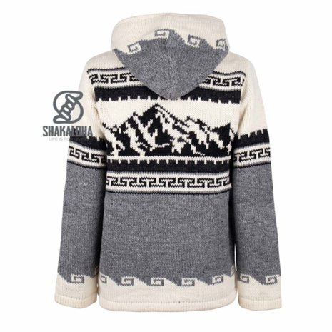 Shakaloha Alaska Zip Hood Grey White Nepal Vest Heren Shakaloha Alaska Zip Hood Grey White Nepal Vest Heren