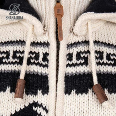 Shakaloha Alaska Zip Hood Grey White Nepal Vest Heren Shakaloha Alaska Zip Hood Grey White Nepal Vest Heren