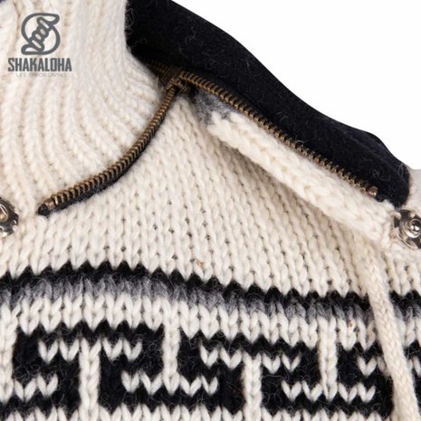 Shakaloha Alaska Zip Hood Grey White Nepal Vest Heren Shakaloha Alaska Zip Hood Grey White Nepal Vest Heren