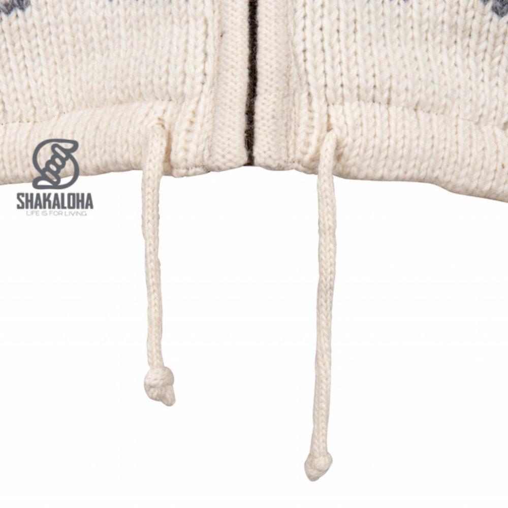 Shakaloha Alaska Zip Hood Grey White Nepal Vest Heren Shakaloha Alaska Zip Hood Grey White Nepal Vest Heren