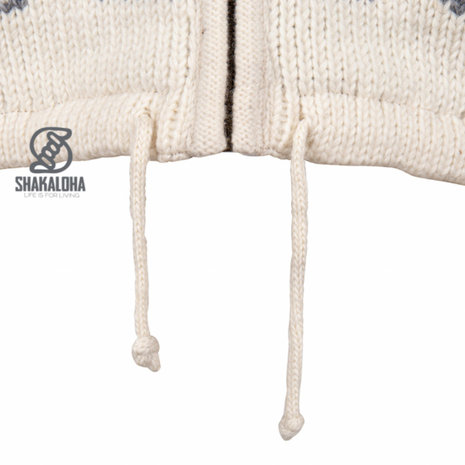 Shakaloha Alaska Zip Hood Grey White Nepal Vest Heren Shakaloha Alaska Zip Hood Grey White Nepal Vest Heren