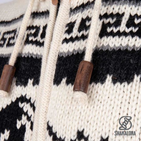 Shakaloha Alaska Zip Hood Grey White Nepal Vest Heren Shakaloha Alaska Zip Hood Grey White Nepal Vest Heren