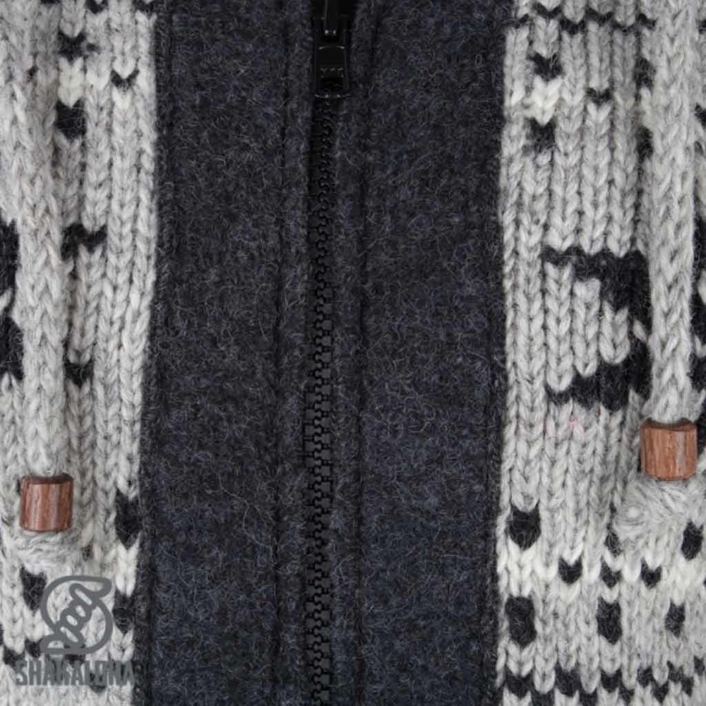 Shakaloha Jigsaw Zip Hood Grey Nepal Vest Dames Shakaloha Jigsaw Zip Hood Grey Nepal Vest Dames