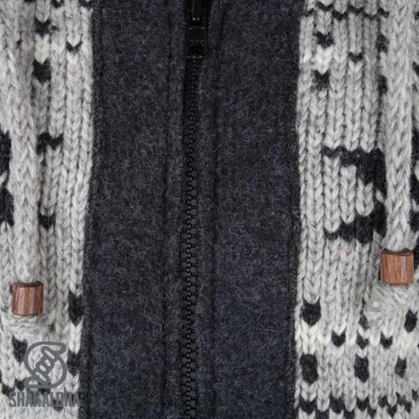 Shakaloha Jigsaw Zip Hood Grey Nepal Vest Dames Shakaloha Jigsaw Zip Hood Grey Nepal Vest Dames