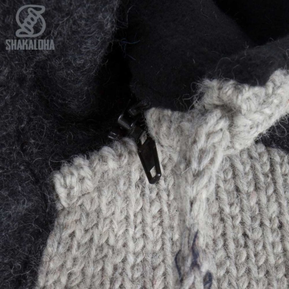 Shakaloha Jigsaw Zip Hood Grey Nepal Vest Dames Shakaloha Jigsaw Zip Hood Grey Nepal Vest Dames
