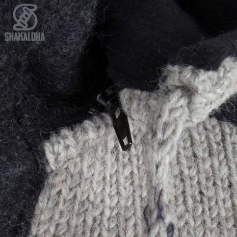 Shakaloha Jigsaw Zip Hood Grey Nepal Vest Dames Shakaloha Jigsaw Zip Hood Grey Nepal Vest Dames