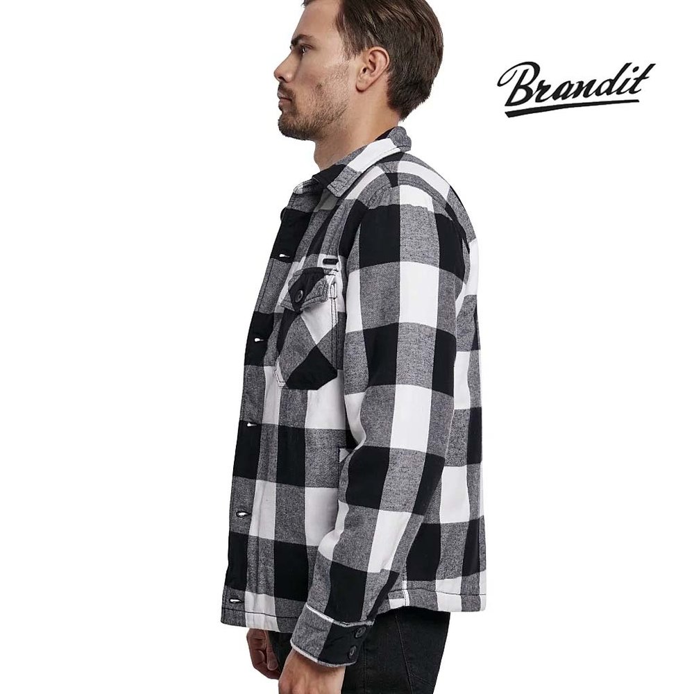 Brandit Lumberjacket Wit-Zwart Vest Heren