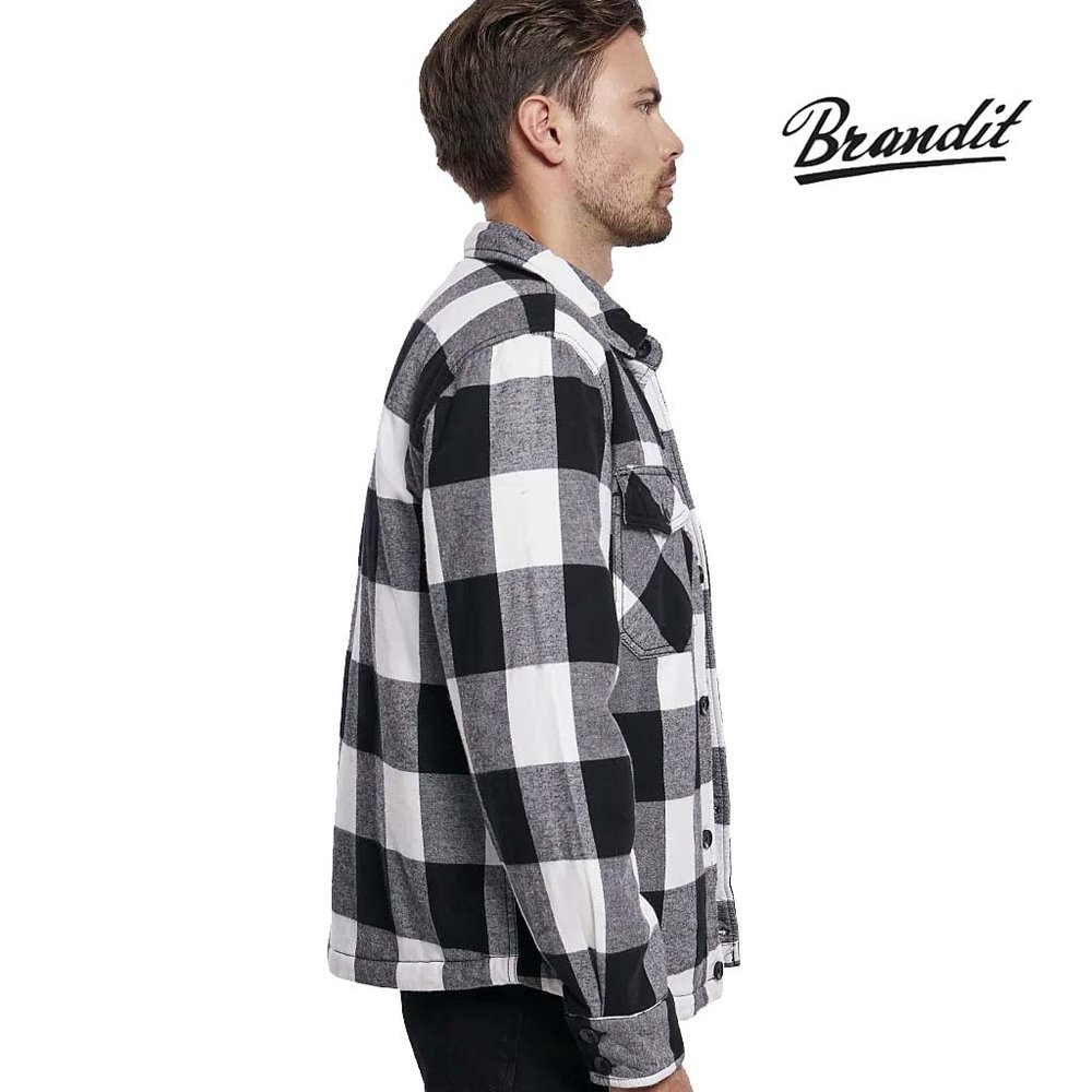 Brandit Lumberjacket Wit-Zwart Vest Heren