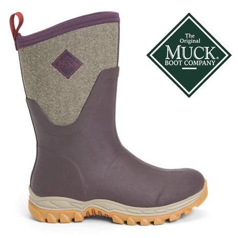 Muck Boot Arctic Sport II Mid Bordeaux Tweed Laarzen Dames