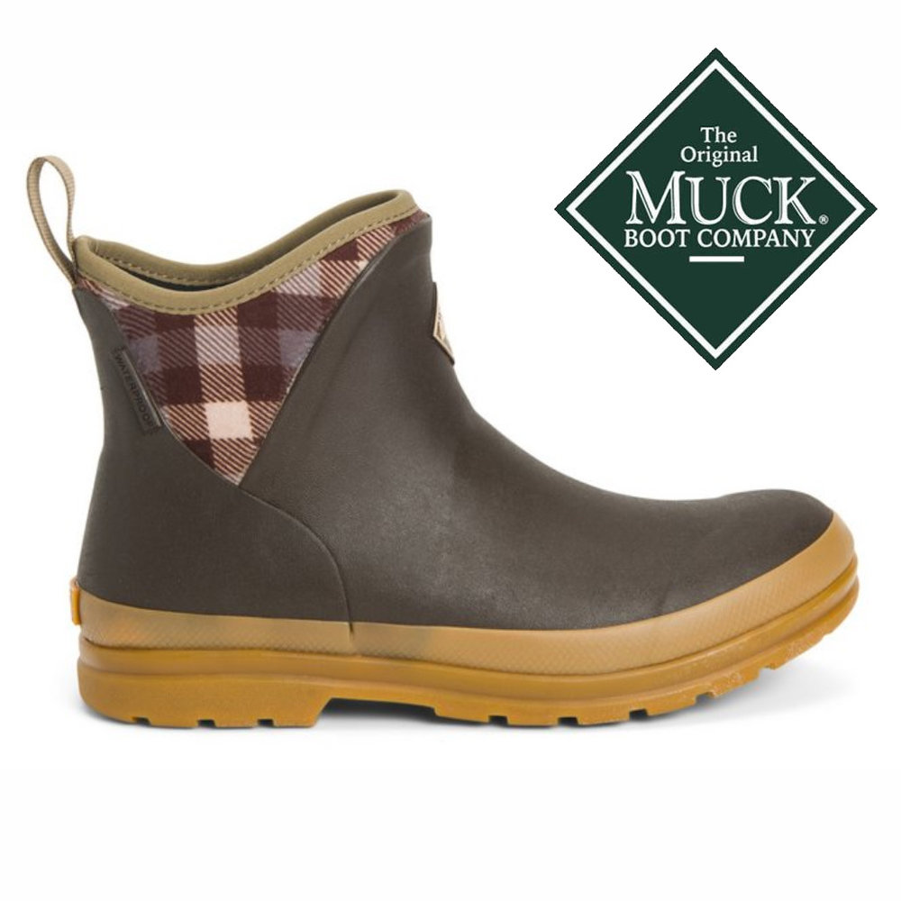 Muck Boot Originals Pull On Ankle Brown Plaid Laarzen Dames Muck Boot Originals Pull On Ankle Brown Plaid Laarzen Dames