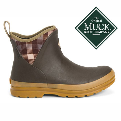 Muck Boot Originals Pull On Ankle Brown Plaid Laarzen Dames Muck Boot Originals Pull On Ankle Brown Plaid Laarzen Dames
