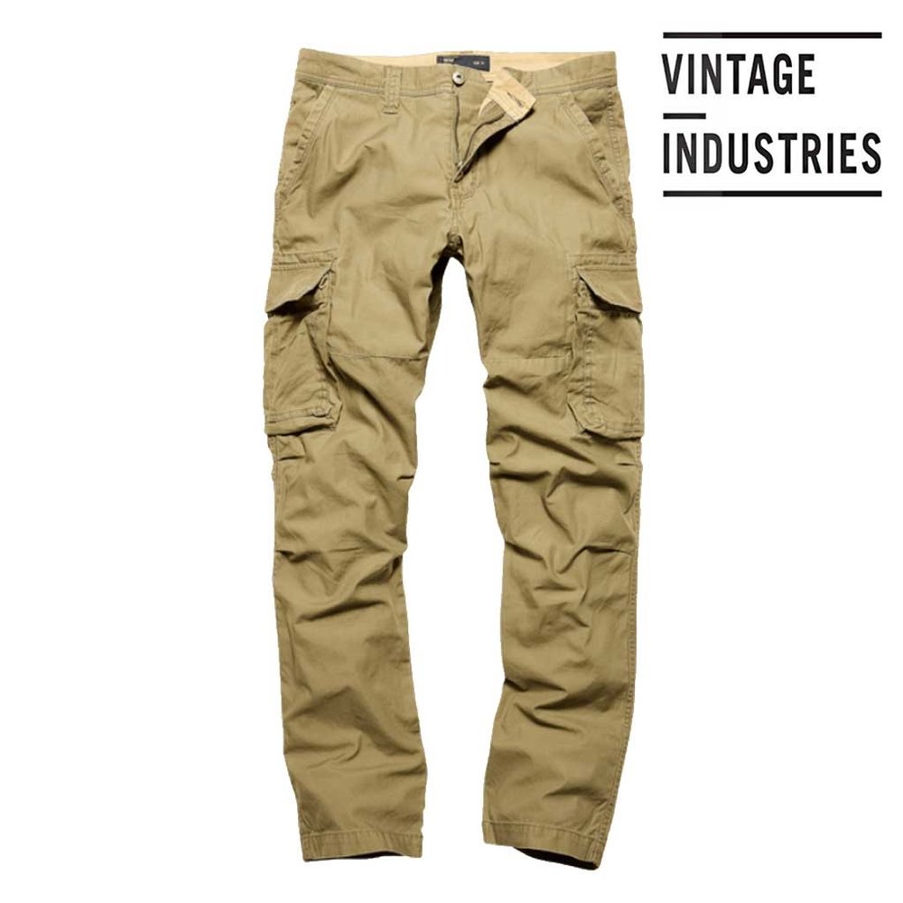 Vintage Industries Reef Pants Sand Cargo Broek Heren