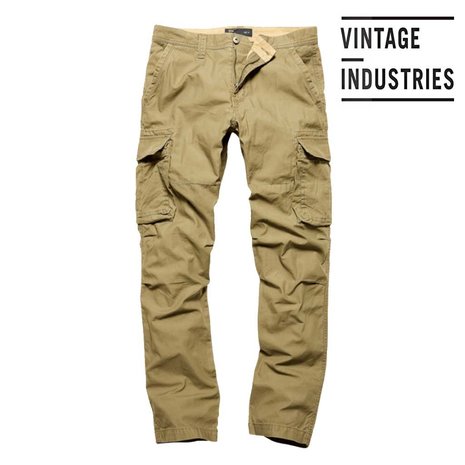 Vintage Industries Reef Pants Sand Cargo Broek Heren