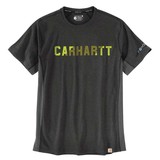 Carhartt Force Flex Block Logo Carbon Heather T-Shirt Heren Carhartt Force Flex Block Logo Carbon Heather T-Shirt Heren