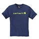 Carhartt Core Logo Dark Cobalt Blue Heather T-Shirt Heren Carhartt Core Logo Dark Cobalt Blue Heather T-Shirt Heren