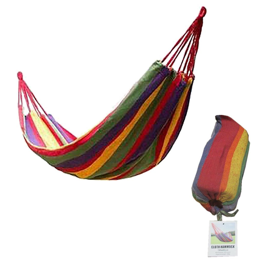 Hammock Multicolor in Foedraal 190 x 80 cm Hangmat Hammock Multicolor in Foedraal 190 x 80 cm Hangmat