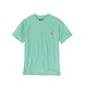 Carhartt K87 Pocket Short Sleeve Sea Green Heather T-Shirt Heren Carhartt K87 Pocket Short Sleeve Sea Green Heather T-Shirt Heren