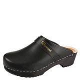 Gevavi Dakota Zwart Open Hout Schoenklompen