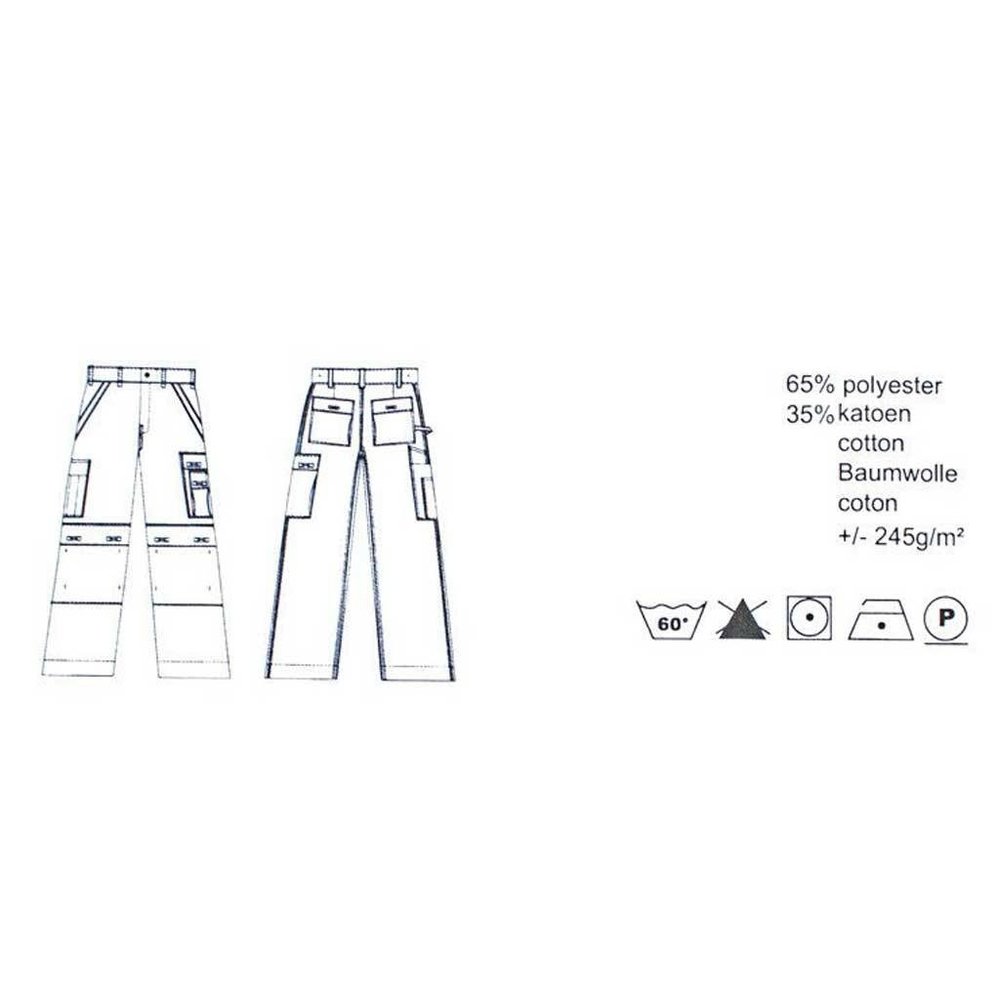 Gevavi Workwear GW01 Zwart Werkbroek Heren Gevavi Workwear GW01 Zwart Werkbroek Heren