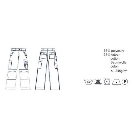 Gevavi Workwear GW01 Zwart Werkbroek Heren Gevavi Workwear GW01 Zwart Werkbroek Heren