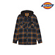 Dickies Fleece Hooded Flannel Ink Navy Brown Vest Heren Dickies Fleece Hooded Flannel Ink Navy Brown Vest Heren