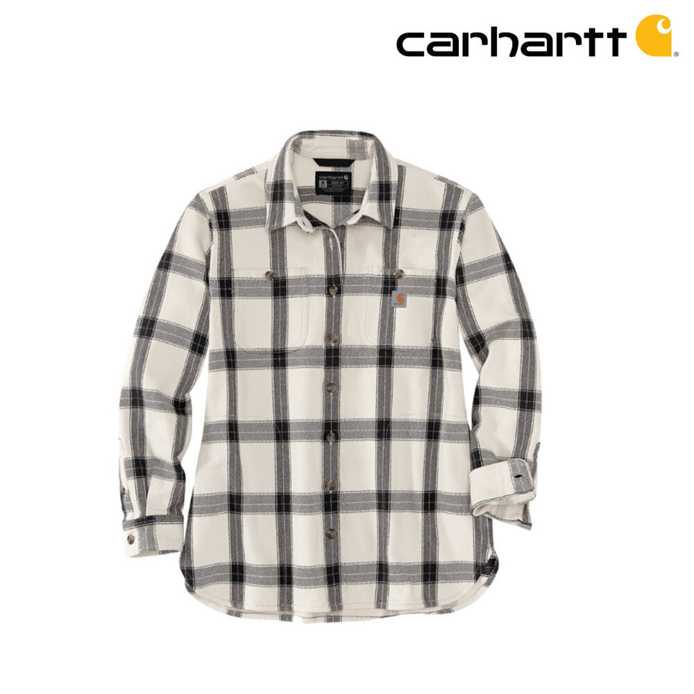 Carhartt Loose Fit Heavyweight Twill Malt LS Plaid Shirt Dames Carhartt Loose Fit Heavyweight Twill Malt LS Plaid Shirt Dames