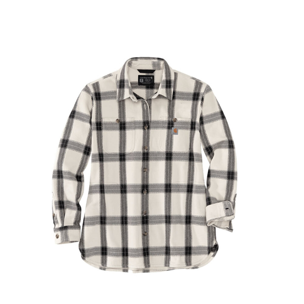 Carhartt Loose Fit Heavyweight Twill Malt LS Plaid Shirt Dames Carhartt Loose Fit Heavyweight Twill Malt LS Plaid Shirt Dames
