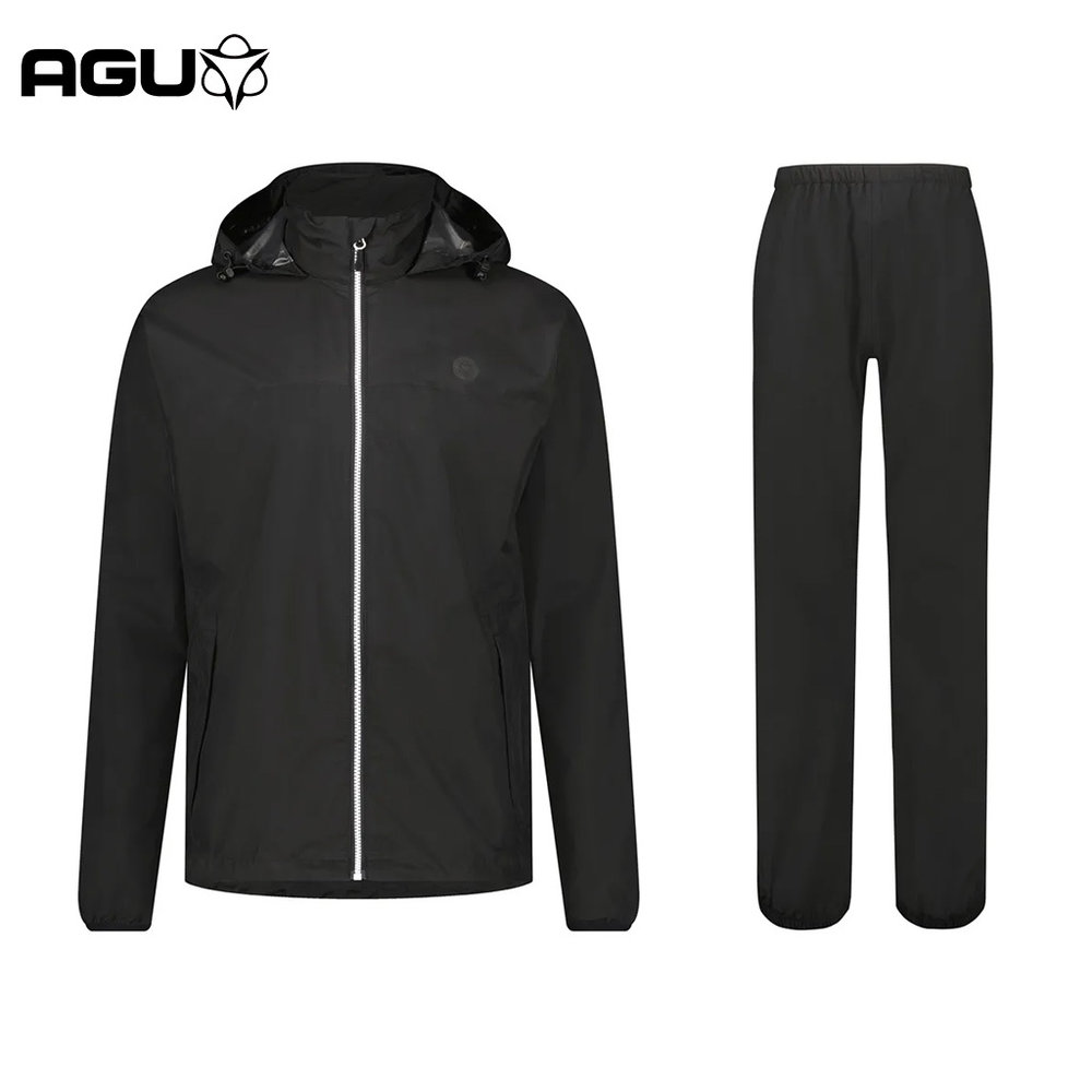Agu Go Essential Zwart Regenpak
