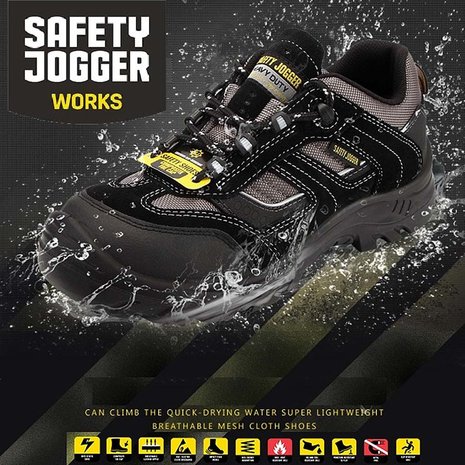 Safety Jogger Jumper S3 Zwart Werkschoenen Safety Jogger Jumper S3 Zwart Werkschoenen