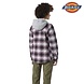Dickies Fleece Hooded Flannel Burgundy Jacket Dames Dickies Fleece Hooded Flannel Burgundy Jacket Dames